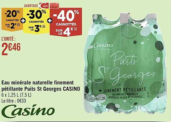 eau minérale naturella finement pétillante puits st georges casino