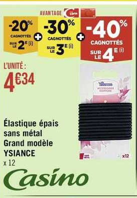 élastique épais sans métal grand modèle ysiance