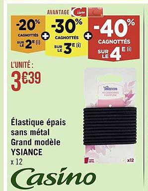 élastique épais sans métal grand modèle ysiance