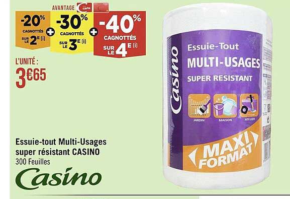 essuie-tout multi-usages super résistant casino