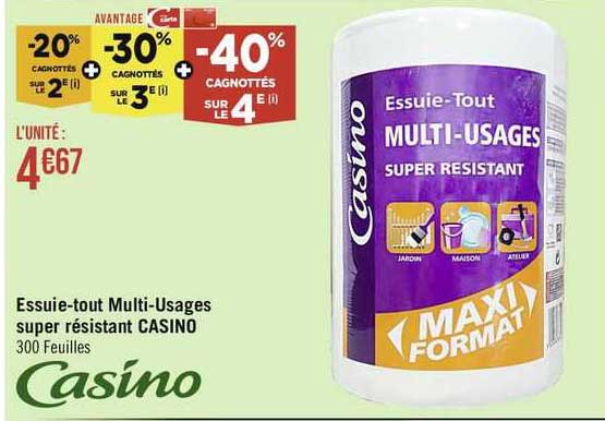 Essuie-tout Multi-usages Super Résistant Casino