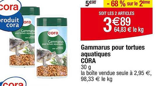 gammarus pour tortues aquatiques cora