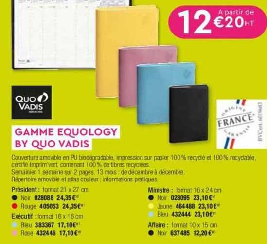 gamme equology by quo vadis