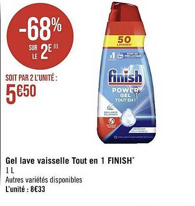 gel lave vaisselle tout en 1 finish