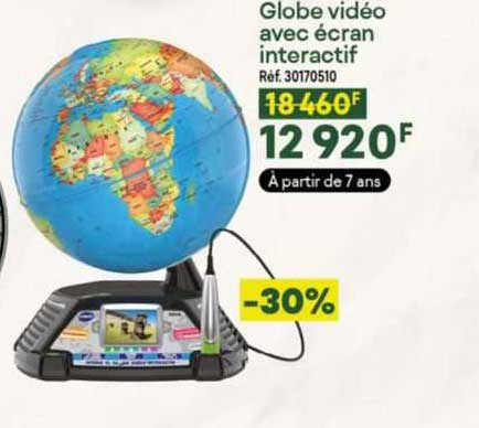 globe vidéo avec écran interactif