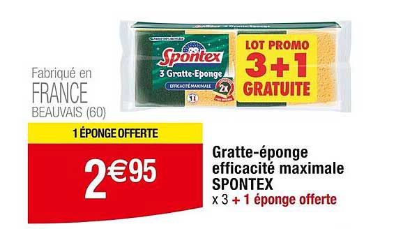 gratte-éponge efficacité maximale spontex