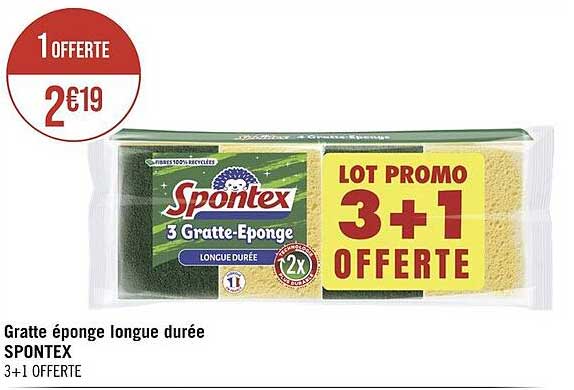 gratte éponge longue durée spontex