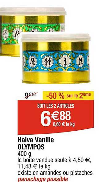 halva vanille olympos