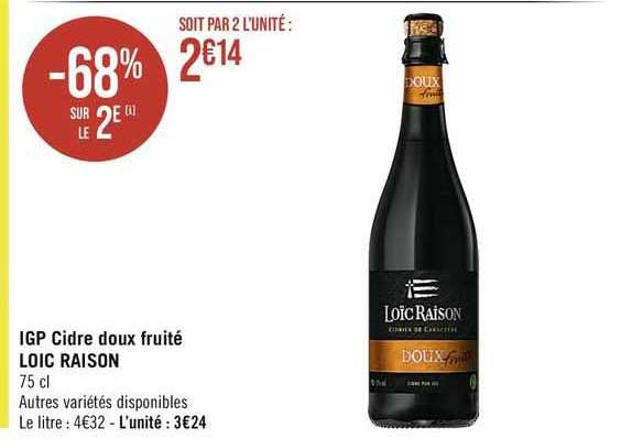 igp cidre doux fruité loïc raison