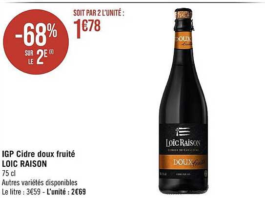 igp cidre doux fruité loic raison