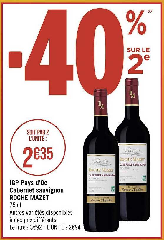 igp pays d'oc cabernet sauvignon roche mazet