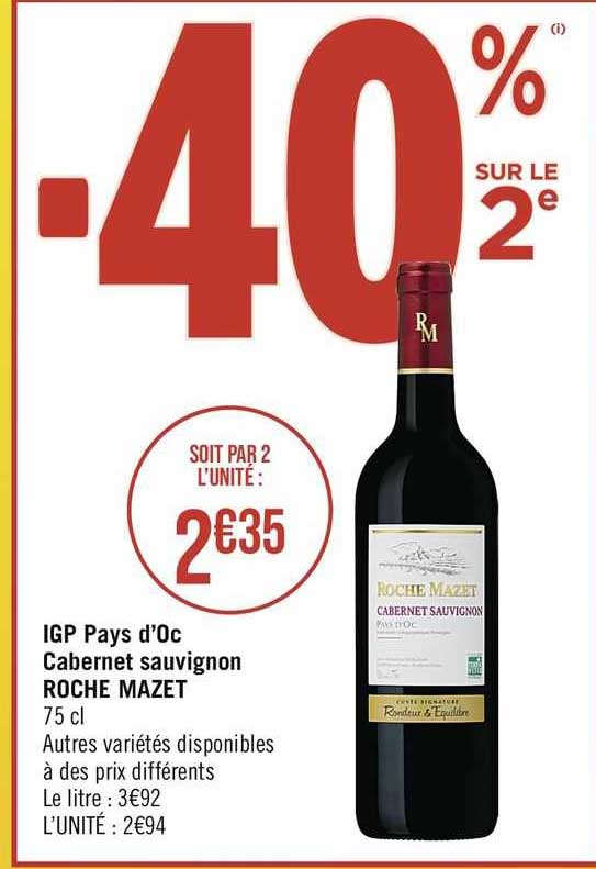 igp pays d'oc cabernet sauvignon roche mazet