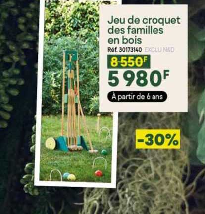 jeu de croquet des familles en bois