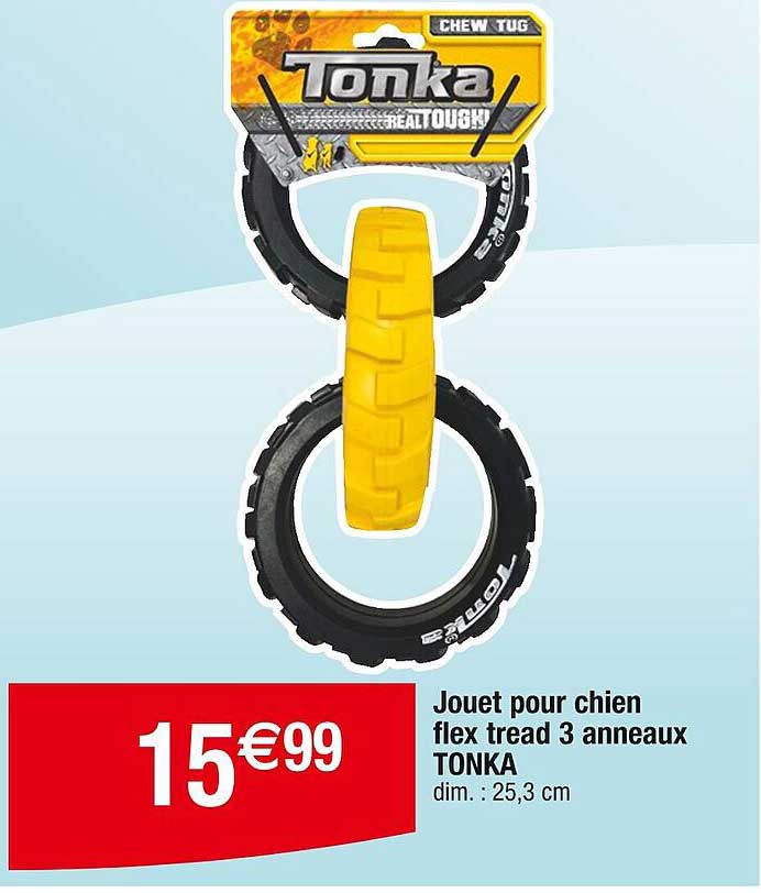 jouet pour chien flex tread 3 anneaux tonka