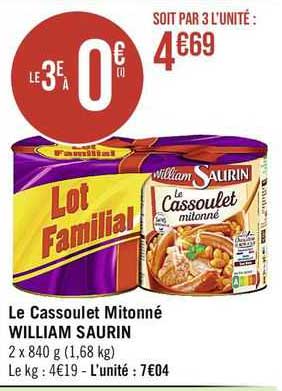 la cassoulet mitonné william saurin