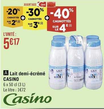 lait demi-écrémé casino