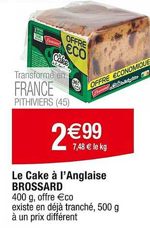 le cake à l'anglaise brossard
