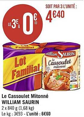 le cassoulet mitonné william saurin