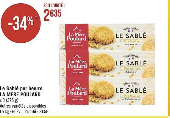 le sablé pur beurre la mère poulard