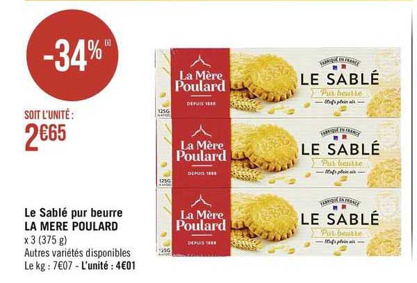 le sablé pur beurre la mère poulard