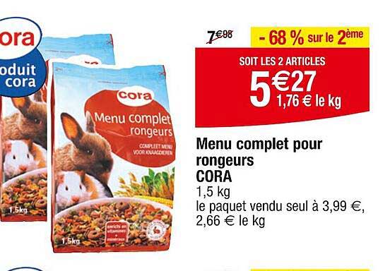 Menu Complet Pour Rongeurs Cora