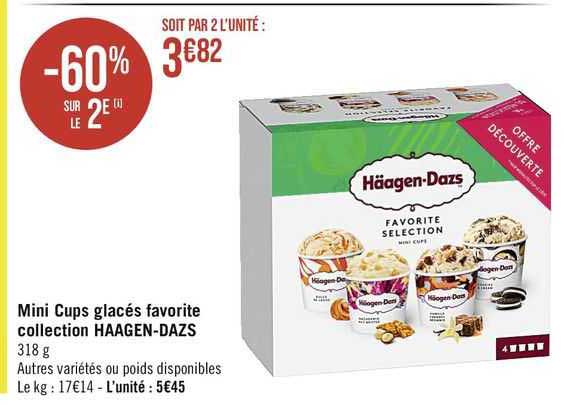 mini cups glacés favorite collection häagen-dazs