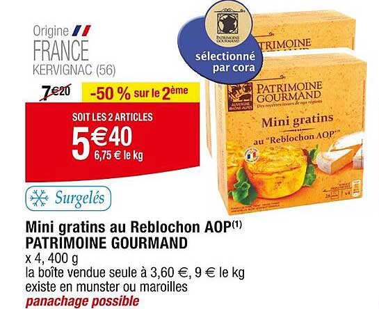 mini gratins au reblochon aop patrimoine gourmand