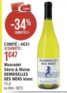 muscadet sèvre & maine demoiselles des mers blanc