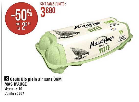 oeufs bio plein air sans ogm mas d'auge