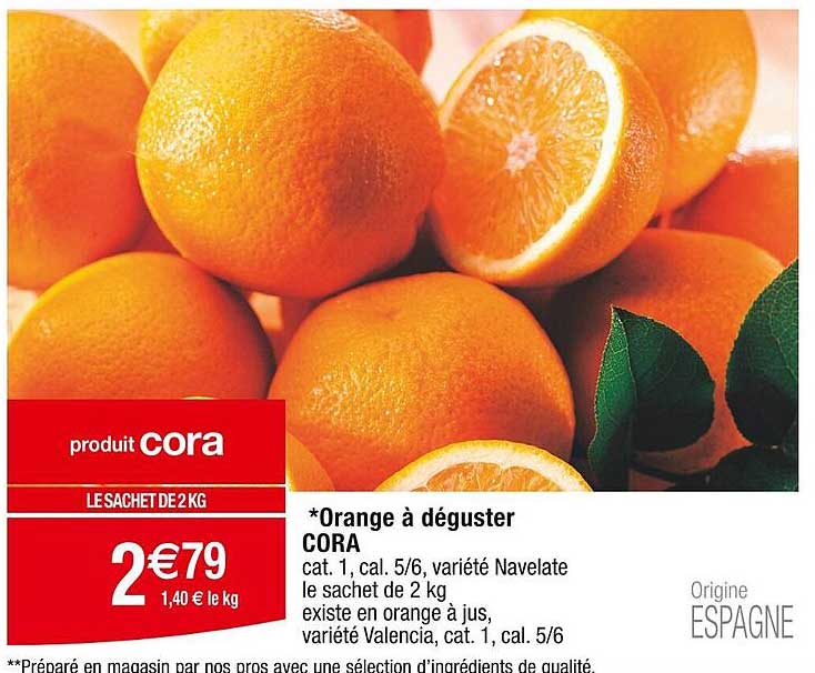 orange à déguster cora