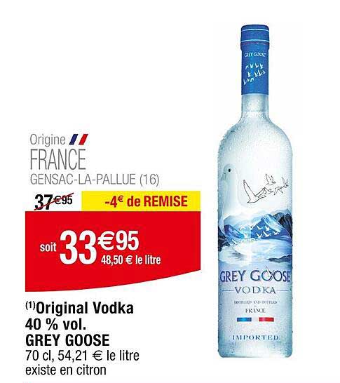 original vodka 40% vol. grey goose