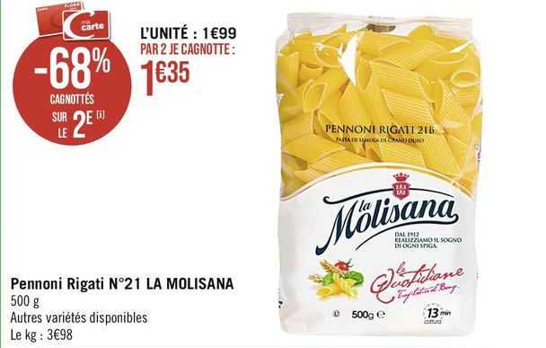 pennoni rigati n°21 la molisana