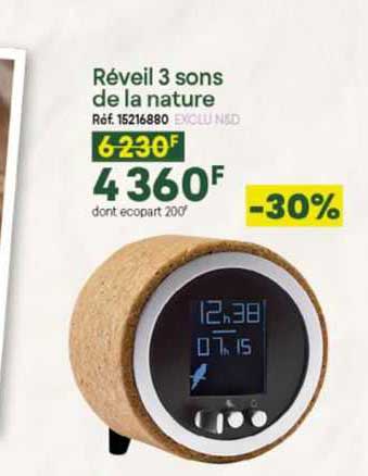 réveil 3 sons de la nature