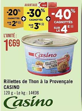 Rillettes De Thon à La Provençale Casino