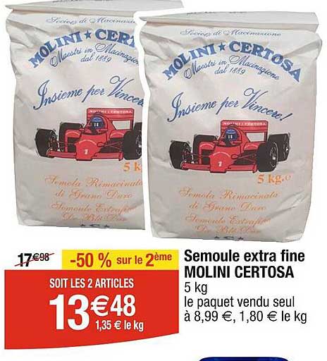 semoule extra fine molini certosa