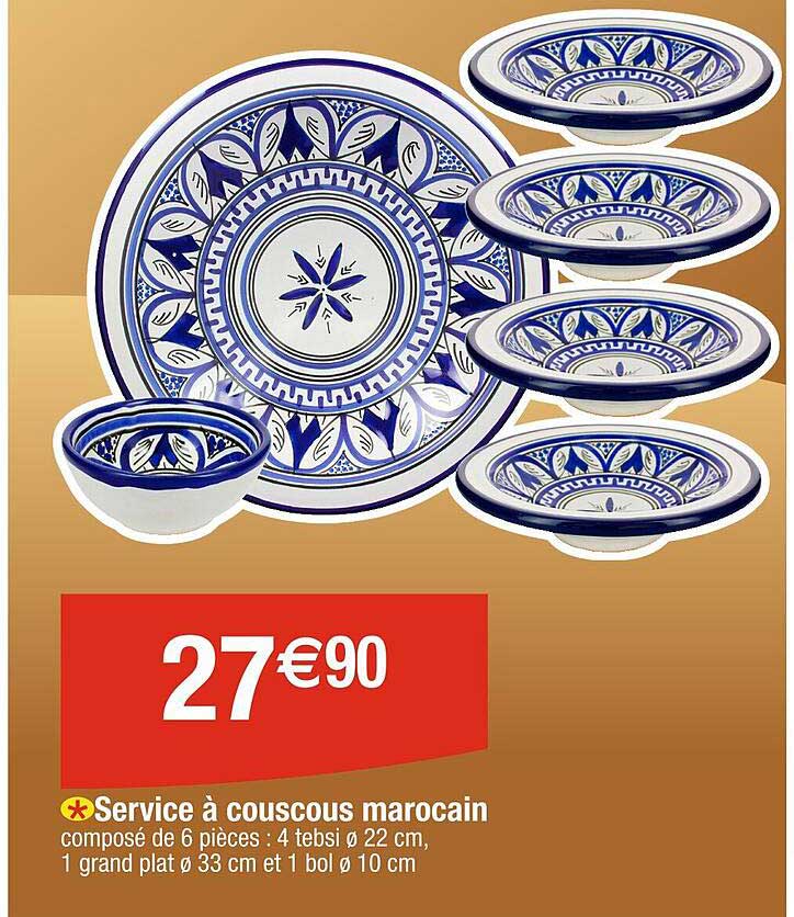 service à couscous marocain