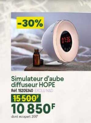 simulateur d'aube diffuseur hope