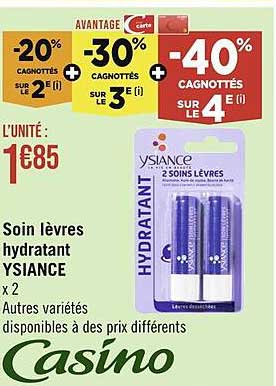soin lèvres hydratant ysiance
