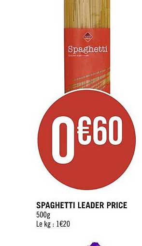 spaghetti leader price