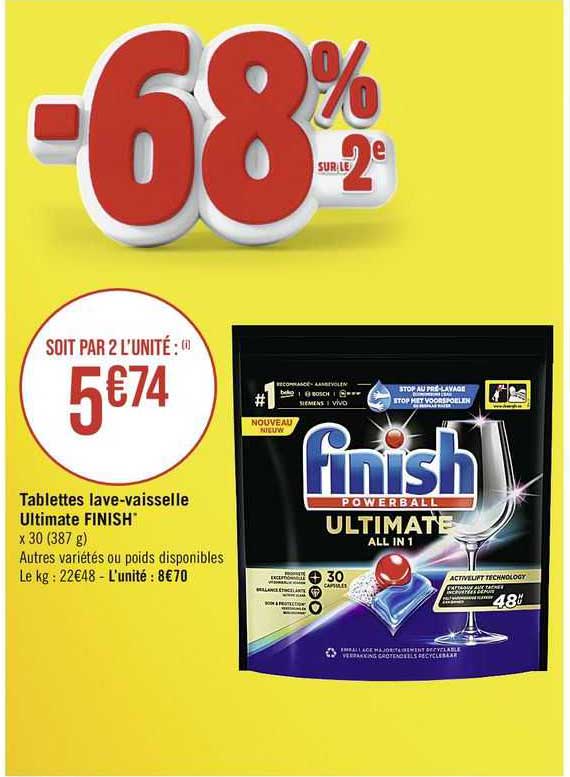 tablettes lave-vaisselle ultimate finish