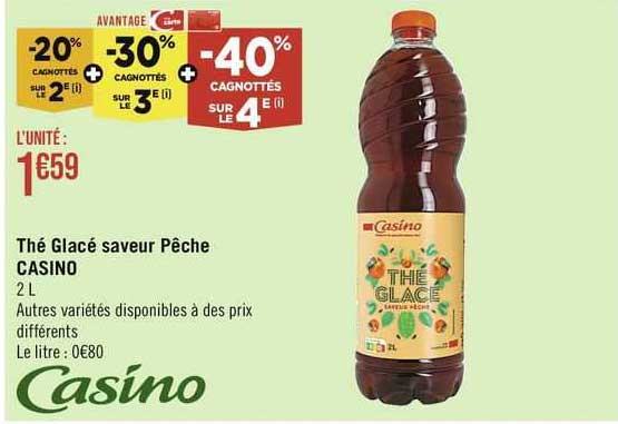 Thé Glacé Saveur Pêche Casino