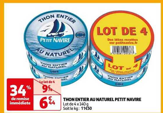 Thon Entier Au Naturel Petit Navire