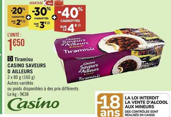 tiramisu casino saveurs d'ailleurs