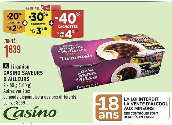 Tiramisu Casino Saveurs D'ailleurs