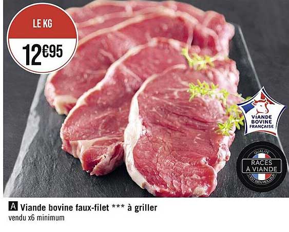 Viande Bovine Faux-filet à Griller