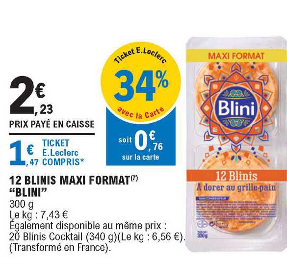 12 Blinis Maxi Format "blini"