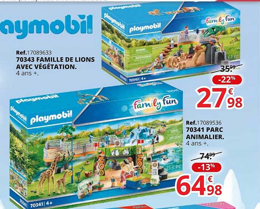 70343 famille de lions avec végétation 70341 parc animalier playmobil
