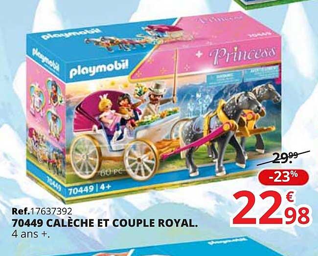 70449 calèche et couple royal playmobil