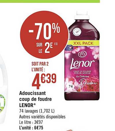 adoucissant coup de foudre lenor