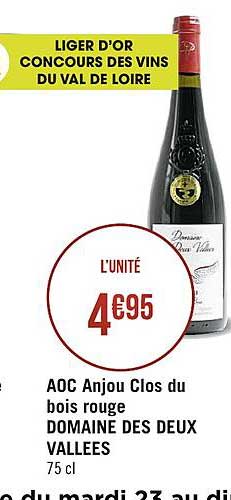 aoc anjou clos du bois rouge domaine des deux vallées
